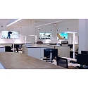 Deko-Light Lampadaire OFFICE ONE MOTION UP AND DOWN pour VDU, avec capteur, avec variateur tactile IP20, aluminium blanc gradable