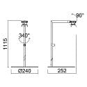 Deko-Light floor lamp CAN TILT BASE MIX'N MATCH 1/3 with switch, without shade, with plug GU10 IP20, white 