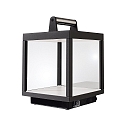 Deko-Light Lampe de table � accu LACERTAE USB haut bas, avec connexion USB, avec poign�e IP54, gris fonc� gradable