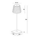 Deko-Light Lampe de table � accu SHERATAN II haut bas, avec variateur tactile IP54, blanche gradable