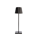 Lampe de table � accu SHERATAN II haut bas, avec variateur tactile IP54, noir  gradable
