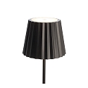 Lampe de table � accu SHERATAN II haut bas, avec variateur tactile IP54, noir  gradable