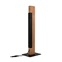 Deko-Light Lampe de table MADERA lampe en bois IP20, marron, noir gradable