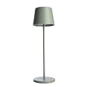 Lampe de table � accu CANIS CCT Switch, avec variateur tactile, sans chargeur IP65, mat, gris-vert gradable