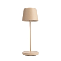 Lampe de table � accu CANIS MINI CCT Switch, avec variateur tactile, sans chargeur IP65, beige, mat gradable