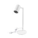 Lampe de table CAN TILT avec prise de courant, commutable, pivotant � la cardan GU10 IP20, blanche 