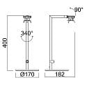 Deko-Light Lampe de table CAN TILT BASE MIX'N MATCH 1/3 avec interrupteur, sans abat-jour, avec prise de courant GU10 IP20, noir 