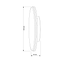 Deko-Light Applique et plafonnier MENSAE avec capteur IP54, gris fonc�, laiteux