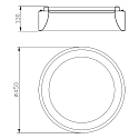 Deko-Light Luminaire de plafond SCULPTORIS 45 IP20, laiteux, blanc mat gradable