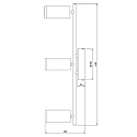Deko-Light Plafonnier encastr� BECRUX III IP20, d�gager, satin�, argent bross� gradable