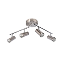 Deko-Light Plafonnier encastr� BECRUX IV IP20, argent bross�, transparent gradable