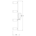 Deko-Light Plafonnier encastr� BECRUX IV IP20, argent bross�, transparent gradable