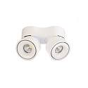 Deko-Light Luminaire de plafond UNI II DOUBLE TILT � 2 flammes, pivotant � la cardan IP20, blanche gradable