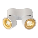 Deko-Light Luminaire de plafond UNI II DOUBLE TILT � 2 flammes, pivotant � la cardan IP20, blanche gradable