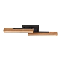 ceiling luminaire MADERA wooden lamp IP20, brown, black