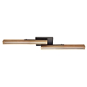 ceiling luminaire MADERA wooden lamp IP20, brown, black dimmable
