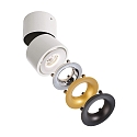 Deko-Light Luminaire de plafond UNI II MINI TILT � 1 flamme, pivotant � la cardan IP20, blanche gradable