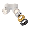Deko-Light Luminaire de plafond UNI II MINI DOUBLE TILT � 2 flammes, pivotant � la cardan IP20, blanche gradable