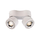 Deko-Light Luminaire de plafond UNI II MINI DOUBLE TILT � 2 flammes, pivotant � la cardan IP20, blanche gradable