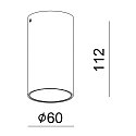 downlight CAN cylindrical, rigid GU10 IP20, white