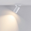Luminaire de plafond CAN TILT SQUARE 11CM � 1 flamme, angulaire, pivotant � la cardan GU10 IP20, blanche