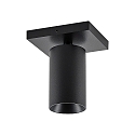 Deko-Light ceiling luminaire CAN TILT SQUARE 11CM 1 flame, square, cardanic swivelling GU10 IP20, black