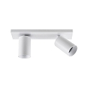 Luminaire de plafond CAN TILT SQUARE 30.5CM � 2 flammes, angulaire, pivotant � la cardan GU10 IP20, blanche