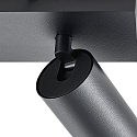 Deko-Light ceiling luminaire CAN TILT SQUARE 30.5CM 2 flames, square, cardanic swivelling GU10 IP20, black