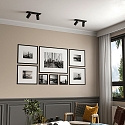 Deko-Light ceiling luminaire CAN TILT SQUARE 30.5CM 2 flames, square, cardanic swivelling GU10 IP20, black
