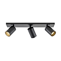 Deko-Light ceiling luminaire CAN TILT SQUARE 48CM 3 flames, square, cardanic swivelling GU10 IP20, black