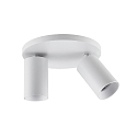 Deko-Light Luminaire de plafond CAN TILT ROUND � 20CM � 2 flammes, rond, pivotant � la cardan GU10 IP20, blanche