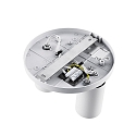 Deko-Light Luminaire de plafond CAN TILT ROUND � 20CM � 2 flammes, rond, pivotant � la cardan GU10 IP20, blanche