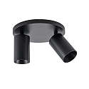Deko-Light Luminaire de plafond CAN TILT ROUND � 20CM � 2 flammes, rond, pivotant � la cardan GU10 IP20, noir