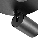 Deko-Light Luminaire de plafond CAN TILT ROUND � 20CM � 2 flammes, rond, pivotant � la cardan GU10 IP20, noir