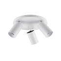 Luminaire de plafond CAN TILT ROUND � 25CM 3 flammes, rond, pivotant � la cardan GU10 IP20, blanche