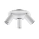 Luminaire de plafond CAN TILT ROUND � 25CM 3 flammes, rond, pivotant � la cardan GU10 IP20, blanche