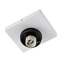 Deko-Light ceiling luminaire CAN TILT SQUARE BASE 11CM MIX'N MATCH 1/3 1 flame, square, without shade, cardanic swivelling GU10 IP20, white
