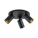Deko-Light Luminaire de plafond CAN TILT ROUND BASE � 25CM MIX�N MATCH 3 flammes, rond, sans abat-jour, pivotant � la cardan GU10 IP20