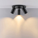 Deko-Light Luminaire de plafond CAN TILT ROUND BASE � 25CM MIX�N MATCH 3 flammes, rond, sans abat-jour, pivotant � la cardan GU10 IP20