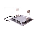  LED ceiling luminaire LED Panel square 8, current constant, 350 mA, 8W 4000K 120�, silver