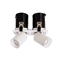 Deko-Light Plafonnier encastr� RIGEL MINI double IP20, transparent, blanc mat gradable
