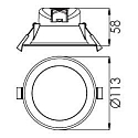 Deko-Light Plafonnier encastré ACRUX 90 CCT Switch, avec anneau décoratif IP20, argent, blanche gradable