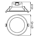 Deko-Light Recessed LED ceiling luminaire ACRUX 120, 14.5W 3000 / 4000 / 6000K 1370lm 90°, dimmable, matt white