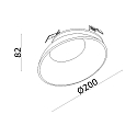 Deko-Light Recessed LED ceiling luminaire KAUS, 14W 3000K 980lm 105�, voltage constant, matt white