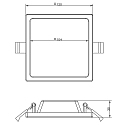 Deko-Light Plafonnier encastr� ALYA angulaire IP20, blanche gradable