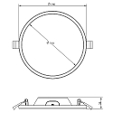 Deko-Light Plafonnier encastr� ALYRA rond IP20, blanche gradable