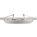 Deko-Light Plafonnier encastré ZAURAK 180 rond, constante de tension IP44, noir, argent, blanche 