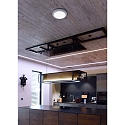 Deko-Light Plafonnier encastré ZAURAK 180 rond, constante de tension IP44, noir, argent, blanche 