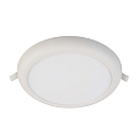 Plafonnier encastré ZAURAK 220 rond, constante de tension IP44, noir, argent, blanche 