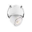Plafonnier encastr� UNI II MINI 2 p�les, courant constant, pivotant � la cardan IP20, blanche gradable